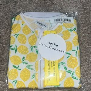 NIB Little Sleepies Lemons Bamboo Zippy 18-24M